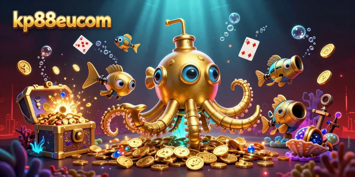Engage in thrilling action at kp88eucom with a golden kraken submarine in a casino adventure.