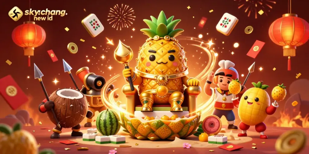 Excite your betting experience with skyexchange new id in a vibrant casino scene featuring animated characters and festive elements.