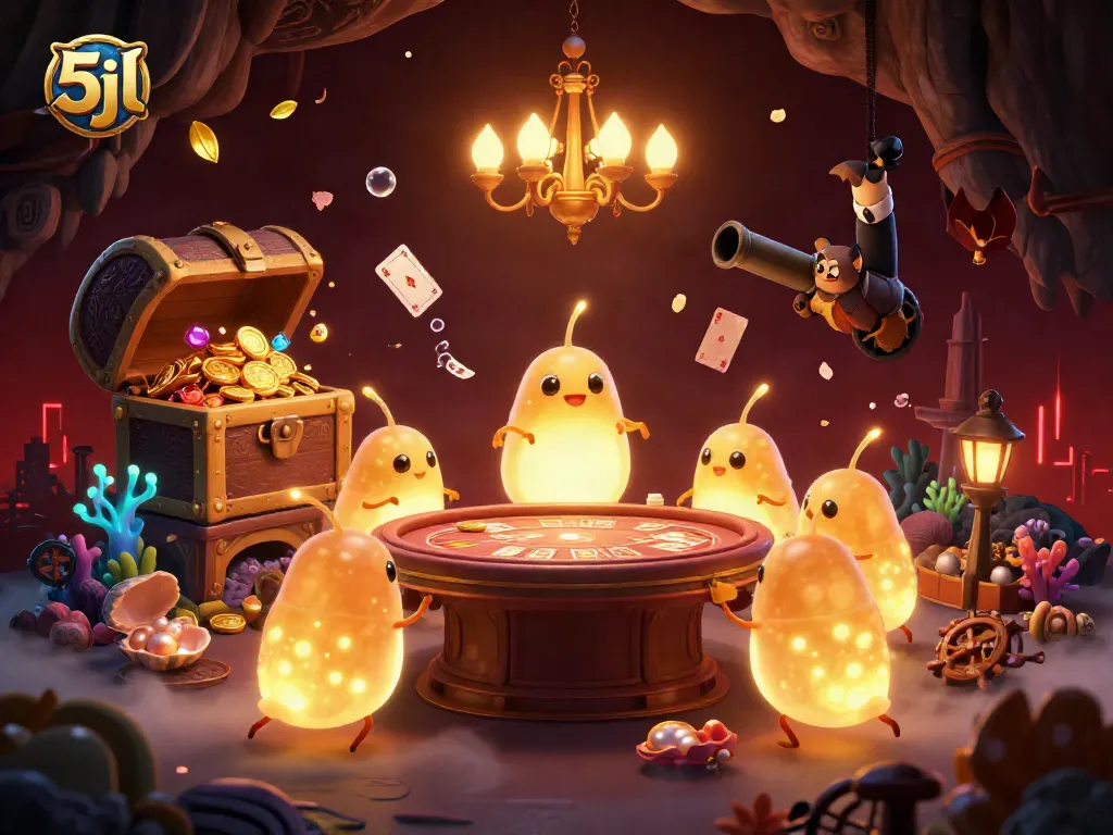 Experience the vibrant casino atmosphere of 5jl with glowing elements and engaging game features.