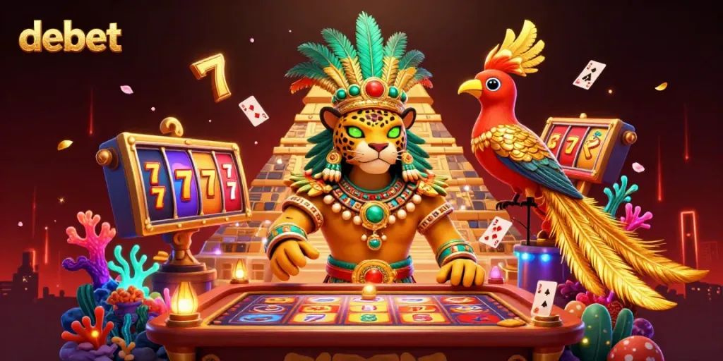Experience thrilling gameplay with debet, featuring vibrant characters and dynamic casino elements.
