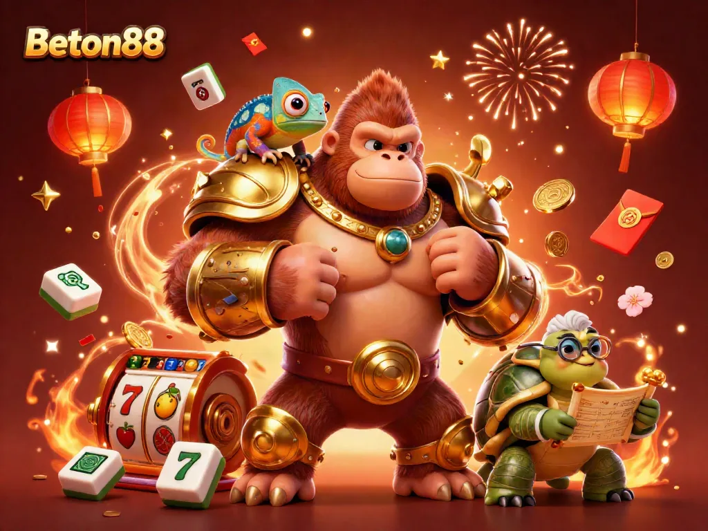 Beton88 menawarkan permainan slot menarik dengan suasana ceria dan interaksi karakter yang seru.