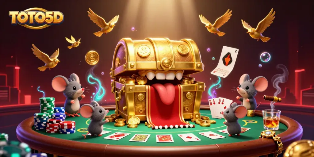 Engage with TOTO5D to uncover riches through immersive gaming adventure illustrated in vibrant detail.