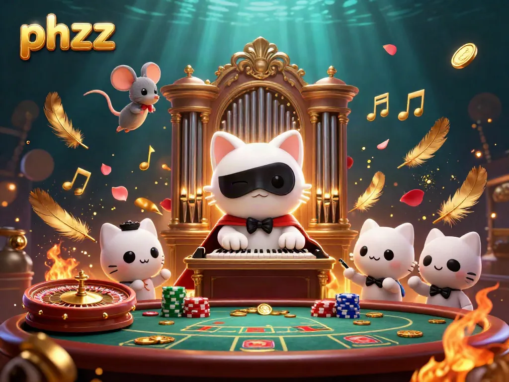 Experience thrilling gameplay with phzzz at a vibrant casino scene full of excitement and energy.