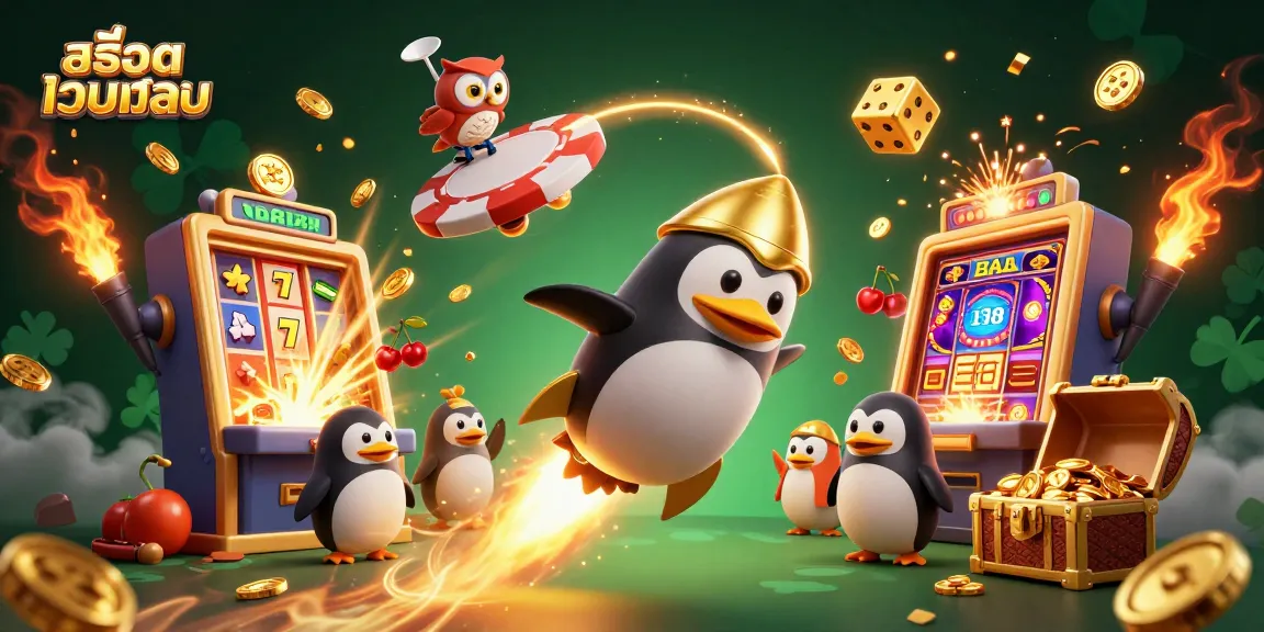 Experience excitement with สล็อตเว็บตรง as the golden penguin blasts through space toward a big win.
