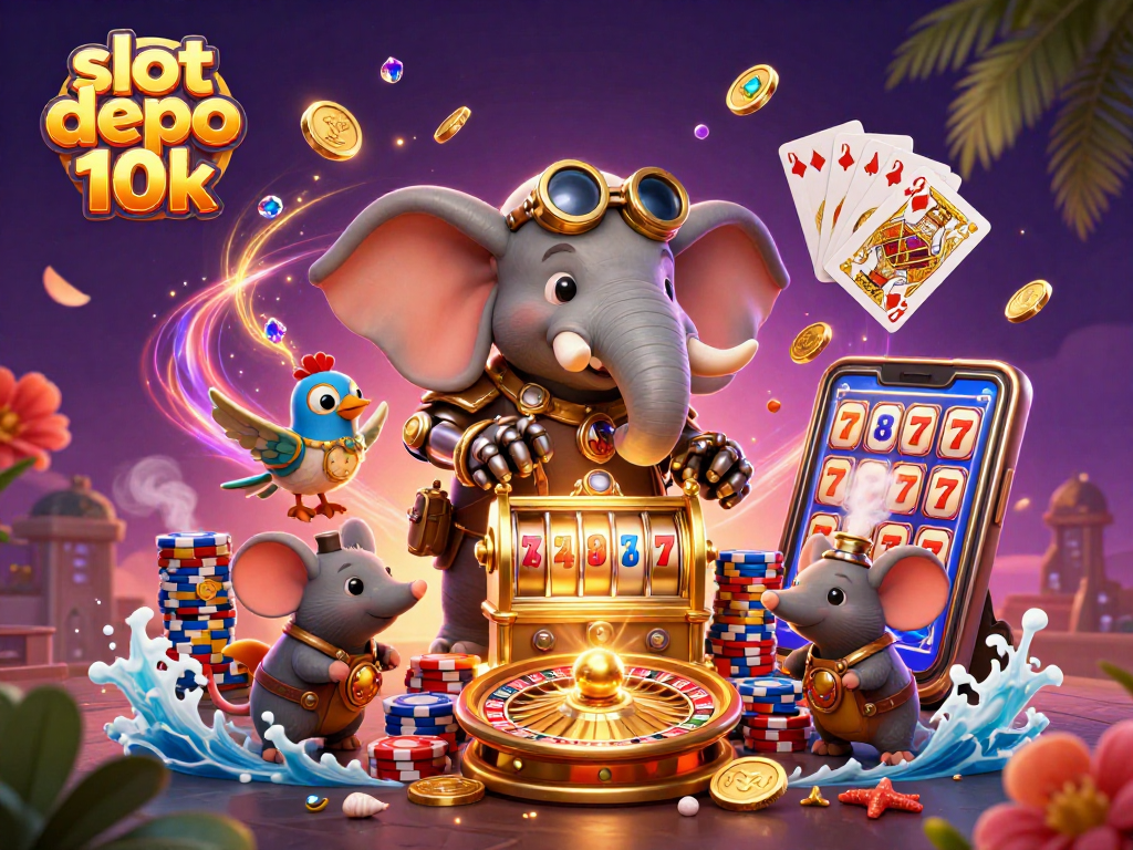 Putar slot depo 10k dengan mesin slot emas dan karakter menarik dalam permainan.