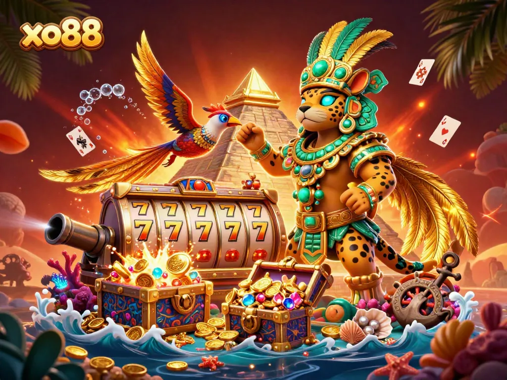 Experience the excitement of xo88 with vibrant slot reels and a lively dynamic casino scene.