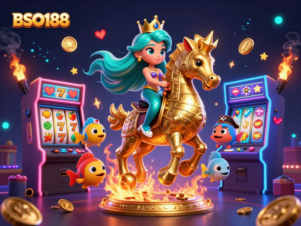 Play games and win big at BSO188 with vibrant characters and casino-themed elements!
