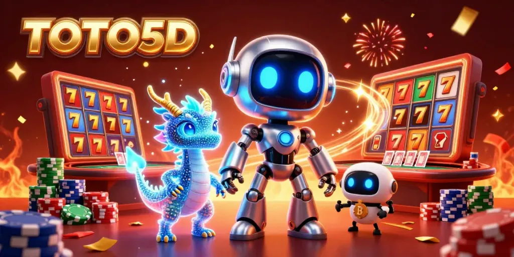 TOTO5D reveals a vibrant casino scene filled with rich slot elements and stunning characters.