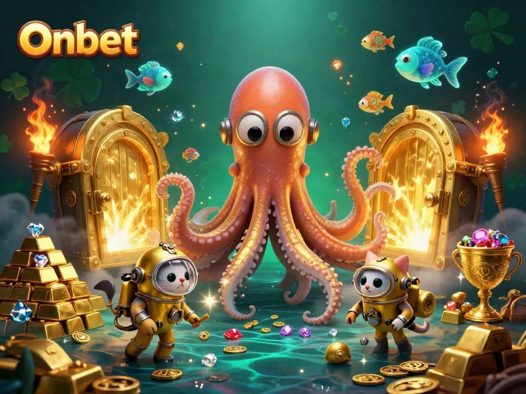Experience thrilling wins at Onbet Casino with an epic scene of treasure and adventure.