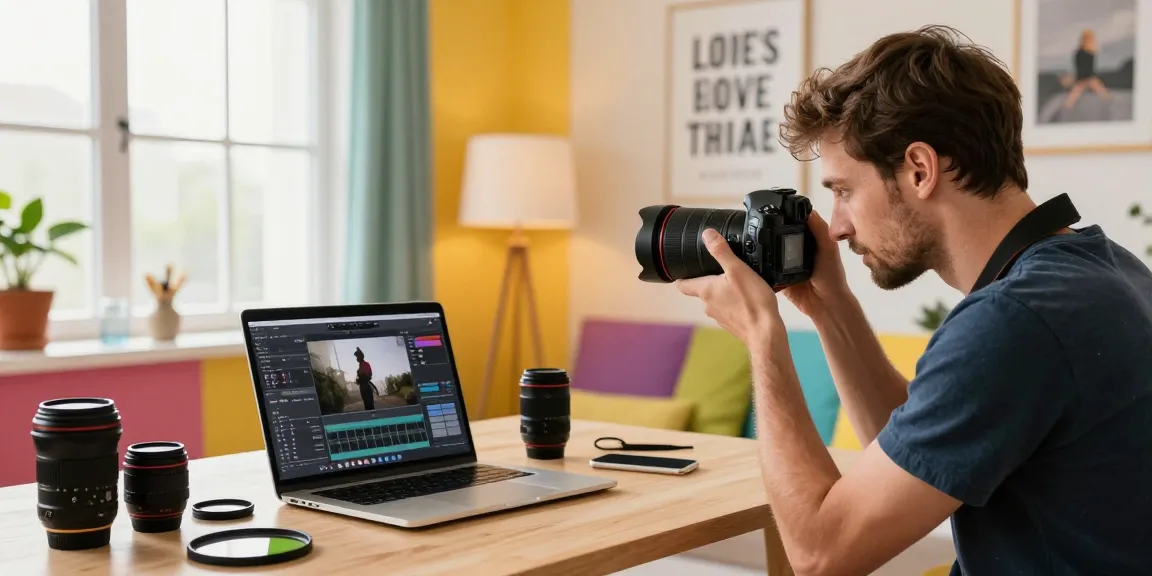 Fotografi kreatif di studio BIGHOKI88 dengan fotografer mengatur kamera.