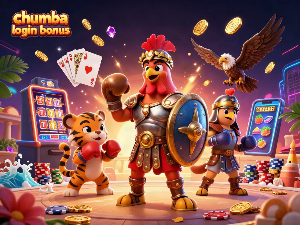 Experience the excitement of the chumba casino login bonus with golden coins and slot reels!