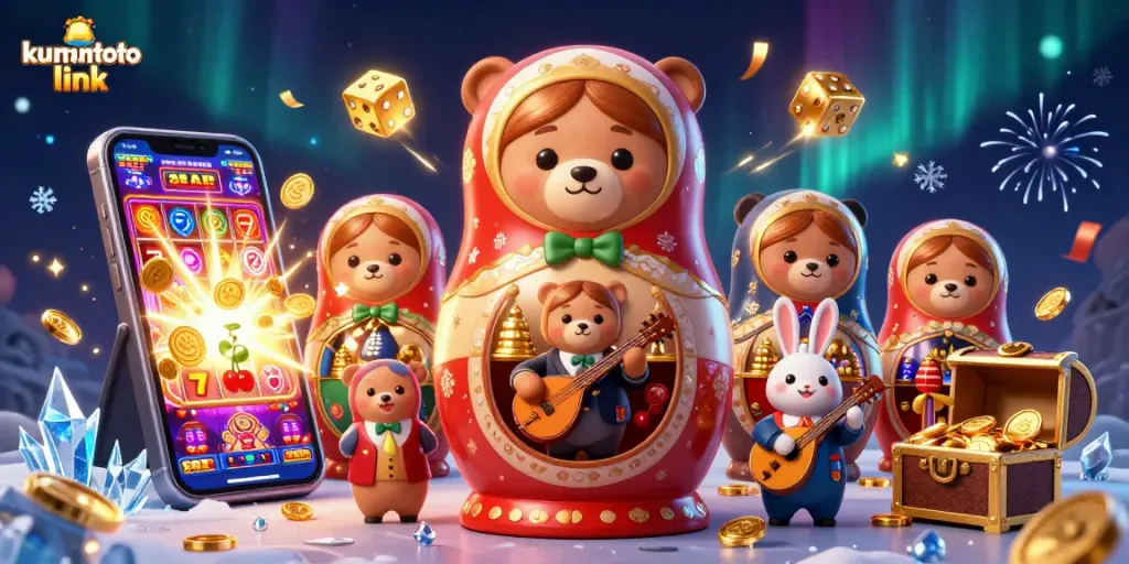 Engage with the kumontoto link for vibrant casino action, featuring cartoon bears and jackpots.