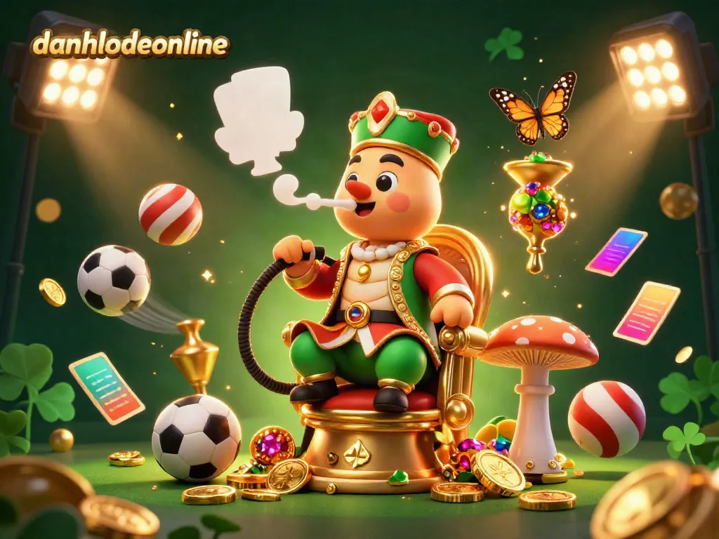 Experience the thrill of gambling with danhlodeonline's vibrant 3D scene featuring games and action.
