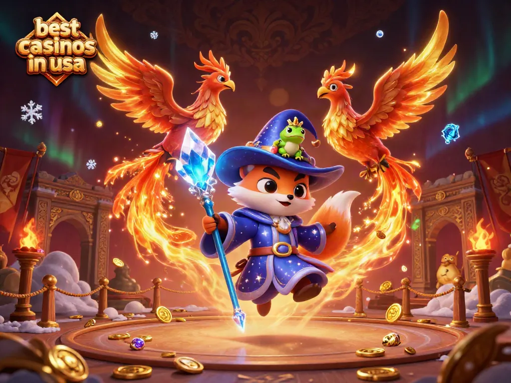Experience the magic of the best online casinos in USA through this enchanting 3D illustration.