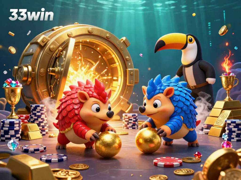Experience the thrill of 33win with dynamic pangolins bowling through casino chips.
