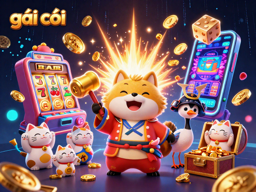 Experience exciting games with gái gọi in a vibrant casino illustration showcasing fun and dynamic gaming elements.