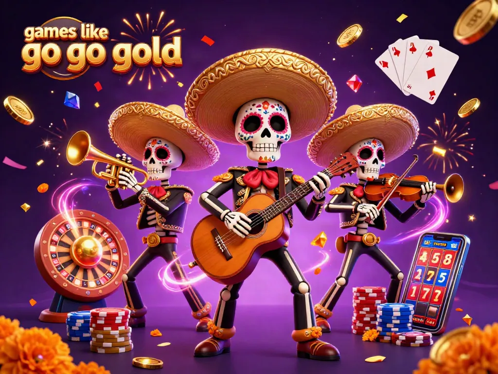 Play exciting games like go go gold with stunning 3D mariachi action, casino elements, and vibrant visuals.