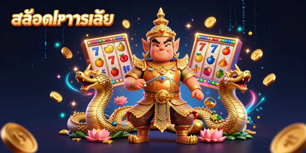เล่นสล็อตทดลองเล่นด้วยภาพการ์ตูน 3D ที่สวยงาม พร้อมการ์ดมังกรและดอกบัว