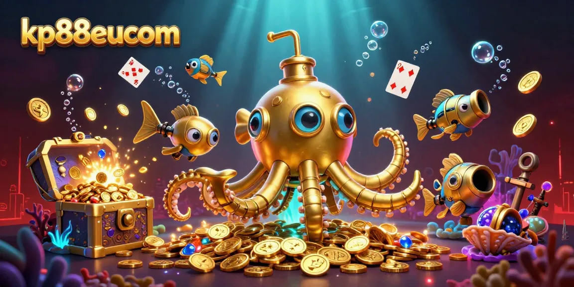 Engage in thrilling action at kp88eucom with a golden kraken submarine in a casino adventure.